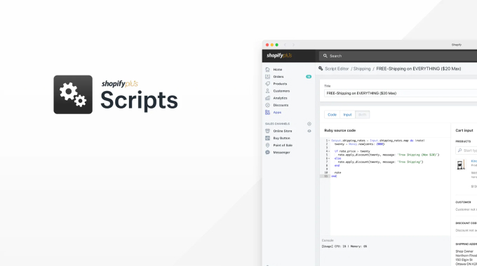 Shopify script editor