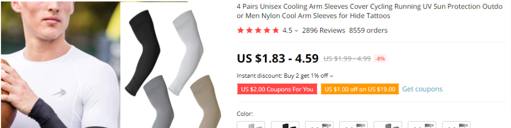 Aliexpress product copy example