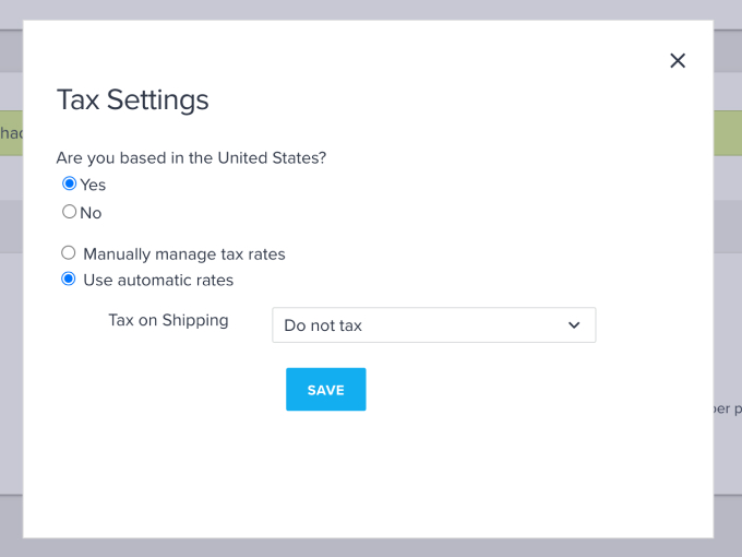 Volusion automatic tax calculations