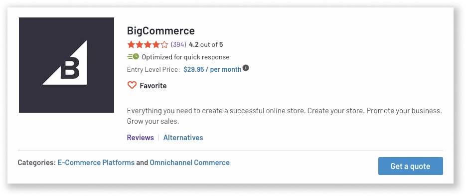 BigCommerce Vs Shopify - Which is better? (Comparison and Review) BigCommerce rating on G2