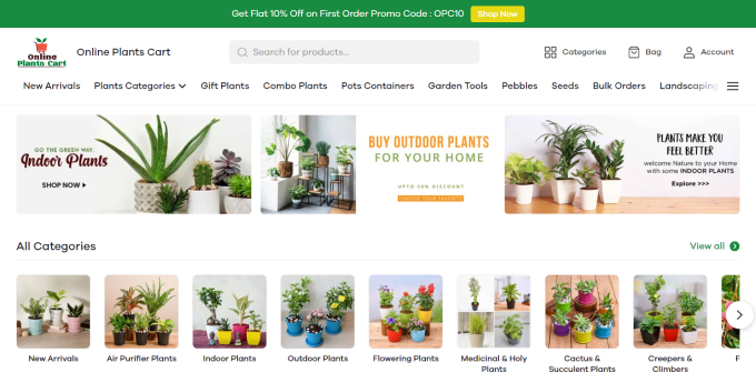 Plants Cart Online Store