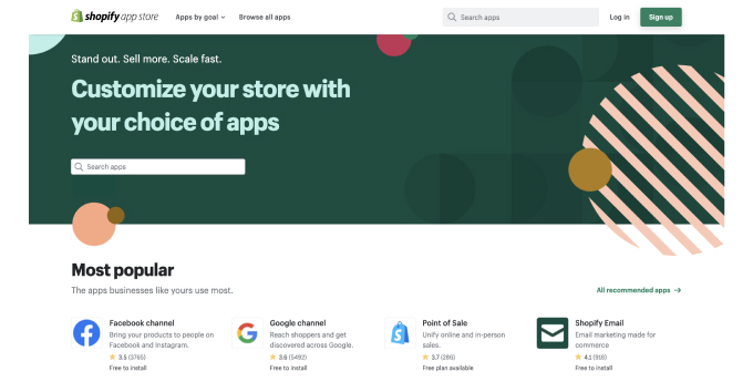 Shopify App store