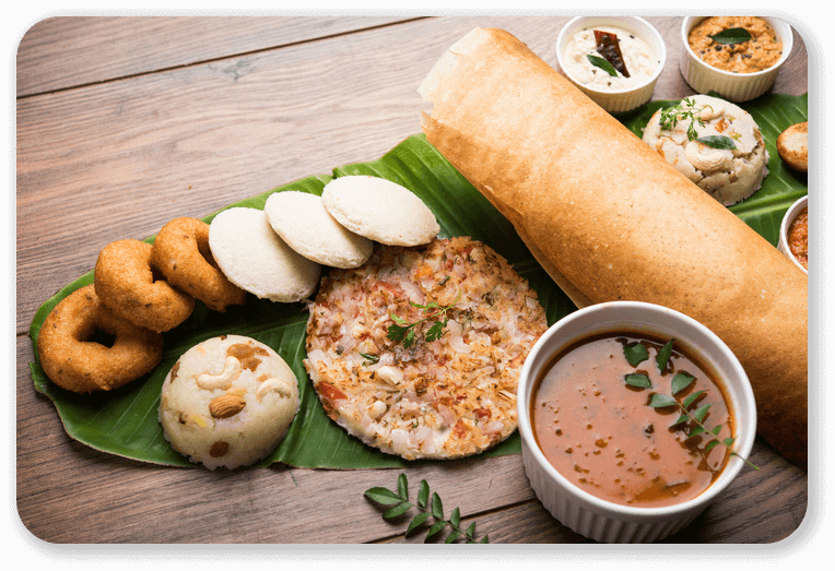  comida do Sul da Índia 