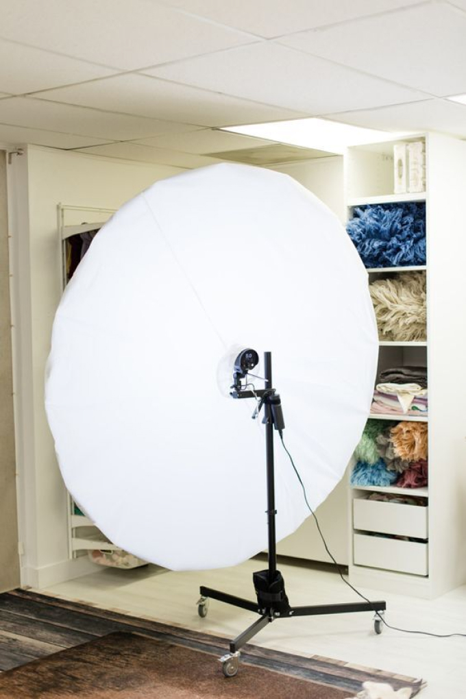 Strobe light: A common lighting equipment used by photographers