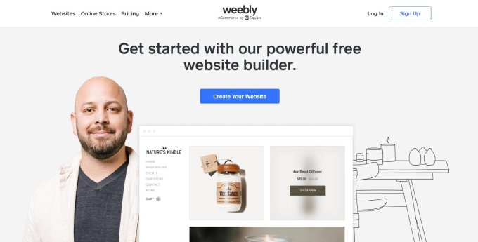 Weebly homepage