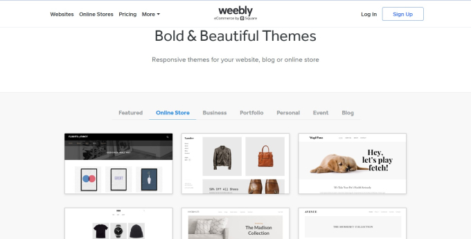 Weebly online store