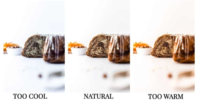 Impact of white balance on food photography