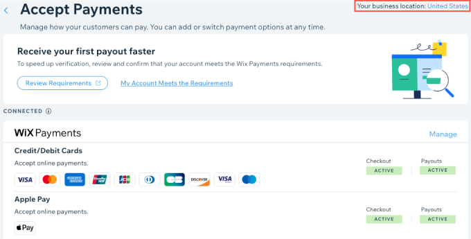 Wix payments