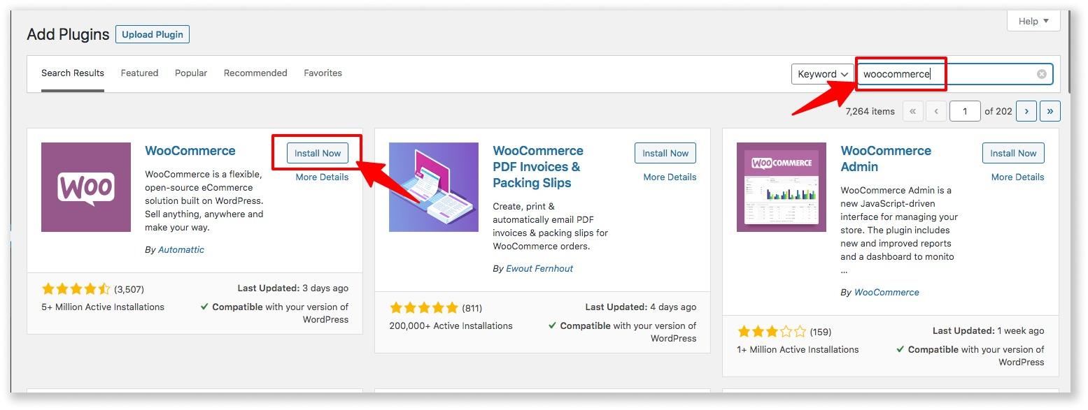 WooCommerce plugin in WordPress