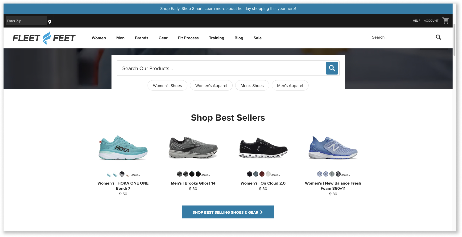 fleetfeet.com website