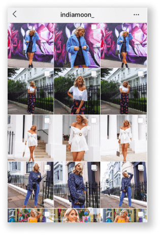 gallery style instagram grid layouts