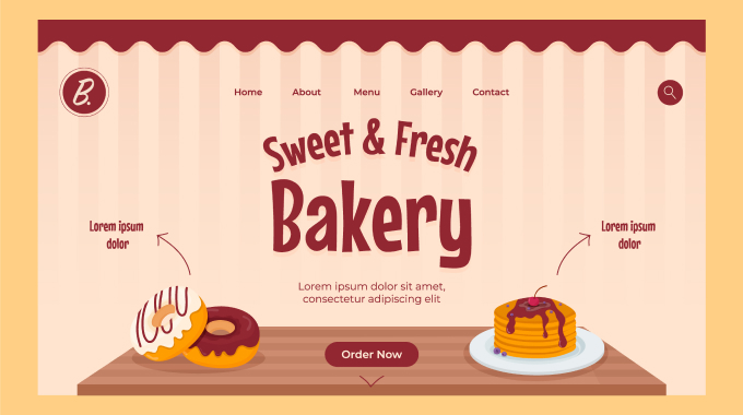 online bakery branding