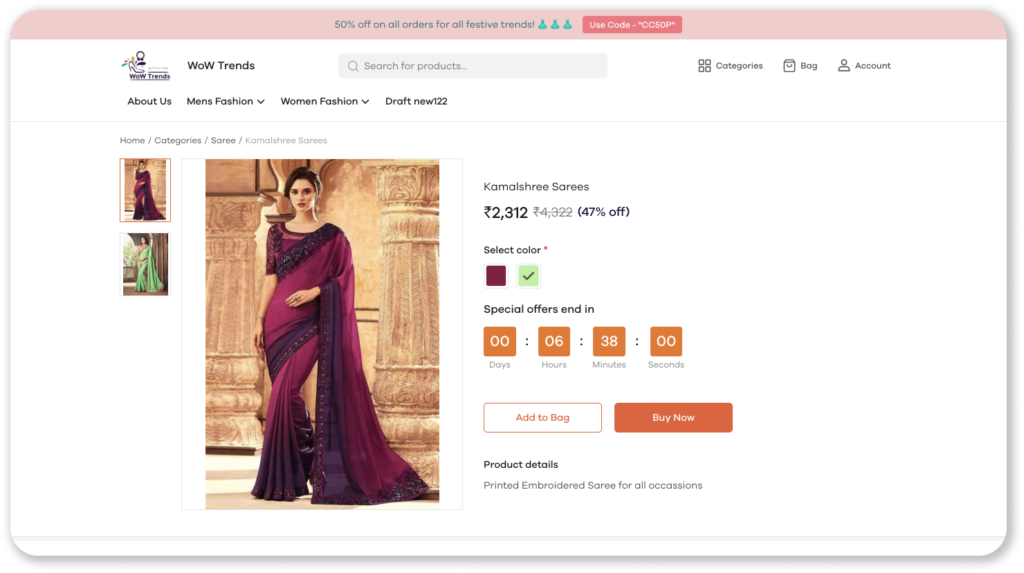 Buy Tussar Silk Sarees Online in India | Loomfolks