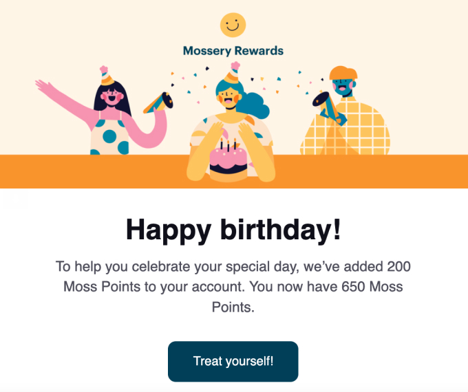 personalized email on Birthday